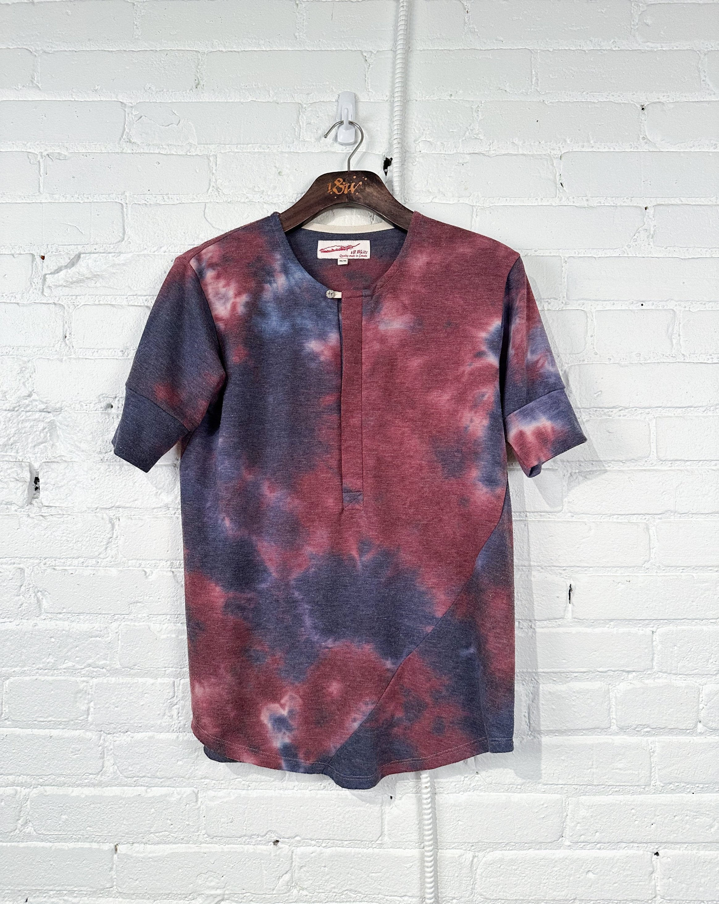 Vintage Hitchhiker Henley | Indigo Plum Tie Dye