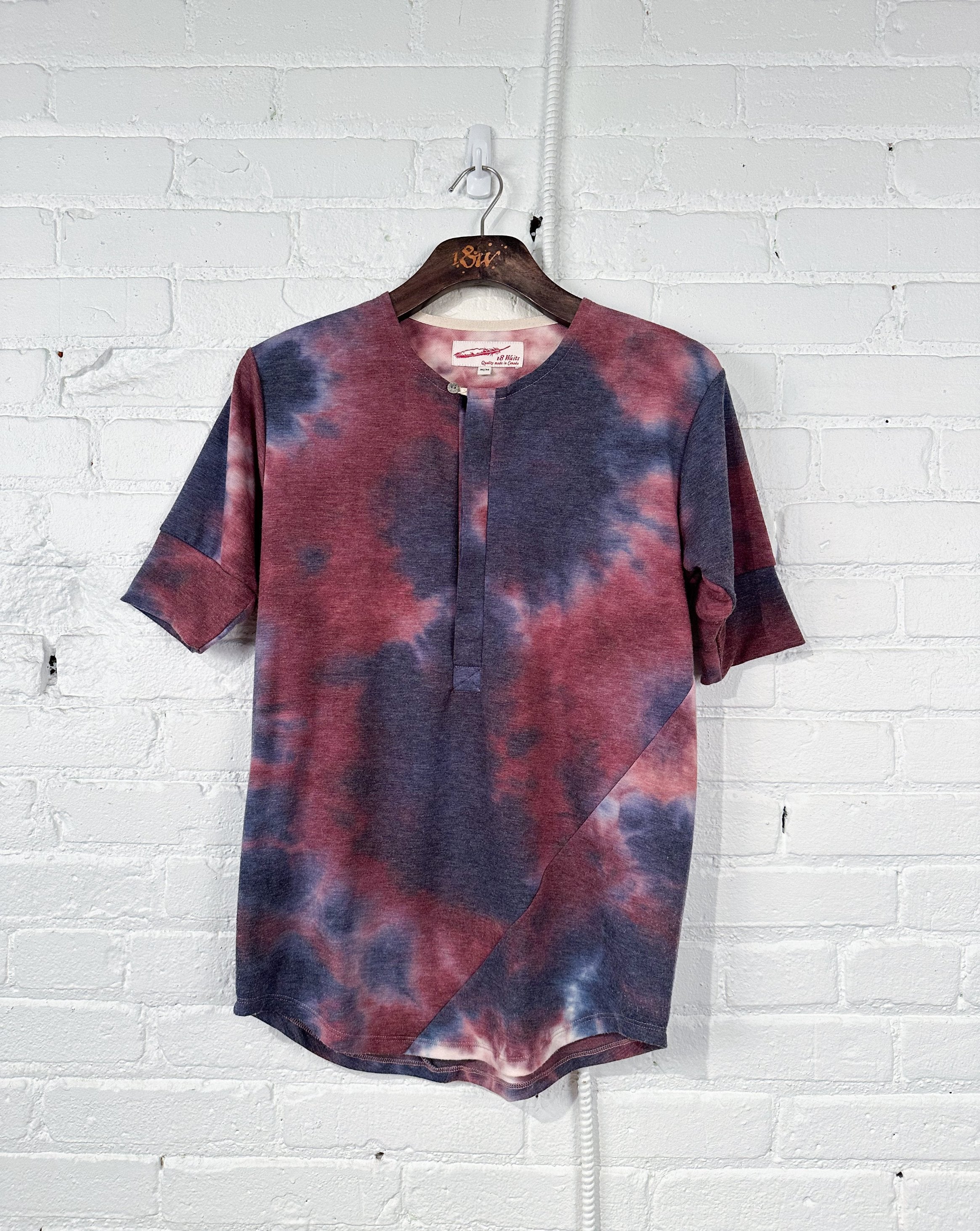 Vintage Hitchhiker Henley | Indigo Plum Tie Dye II