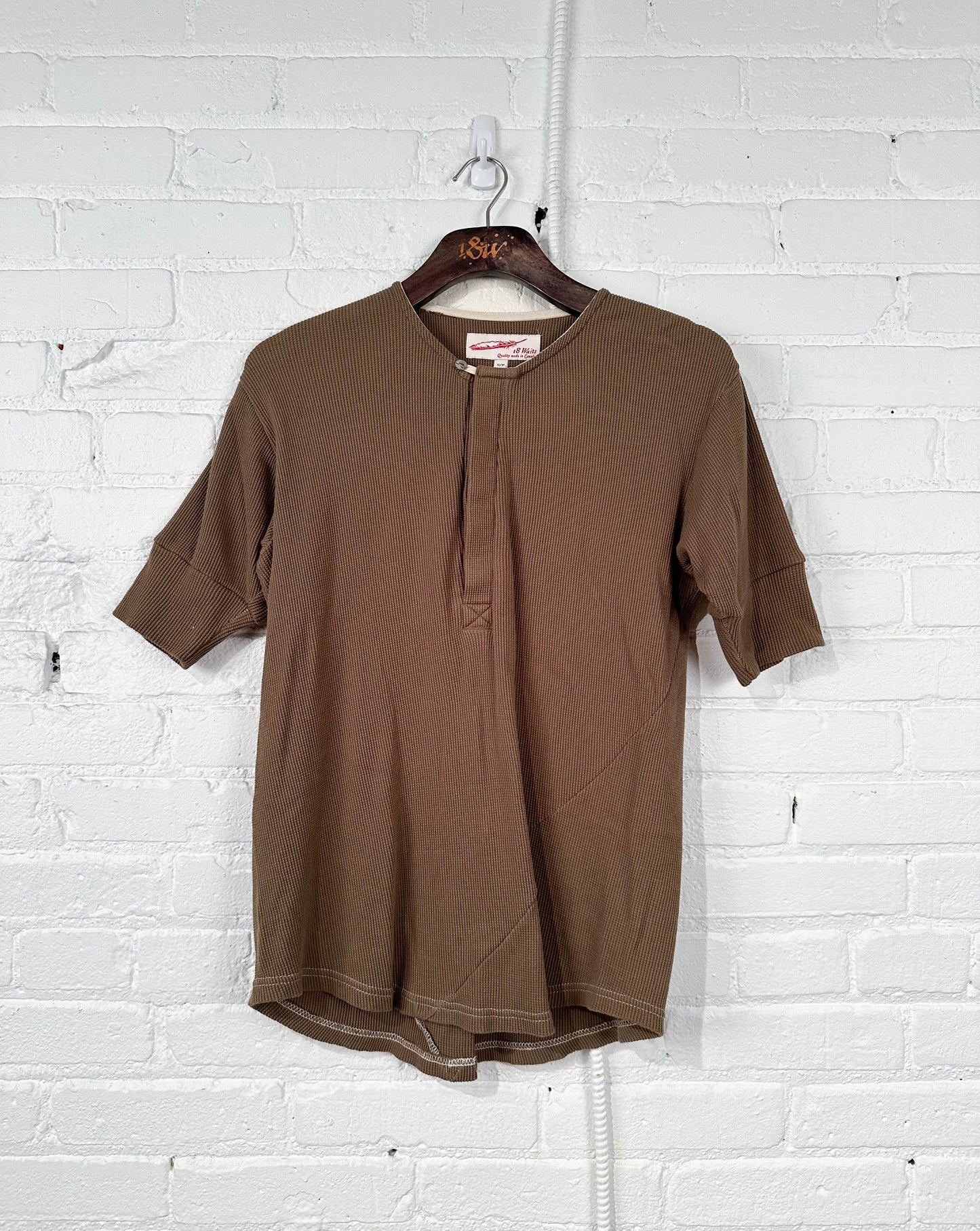 Made in Canada, Vintage Henley from 18 Waits — a Sustainable Men's clothing brand offering Vintage Inspired menswear and Rock and Roll Fashion. A refined Imogene and Willie alternative for those who value quality and character.