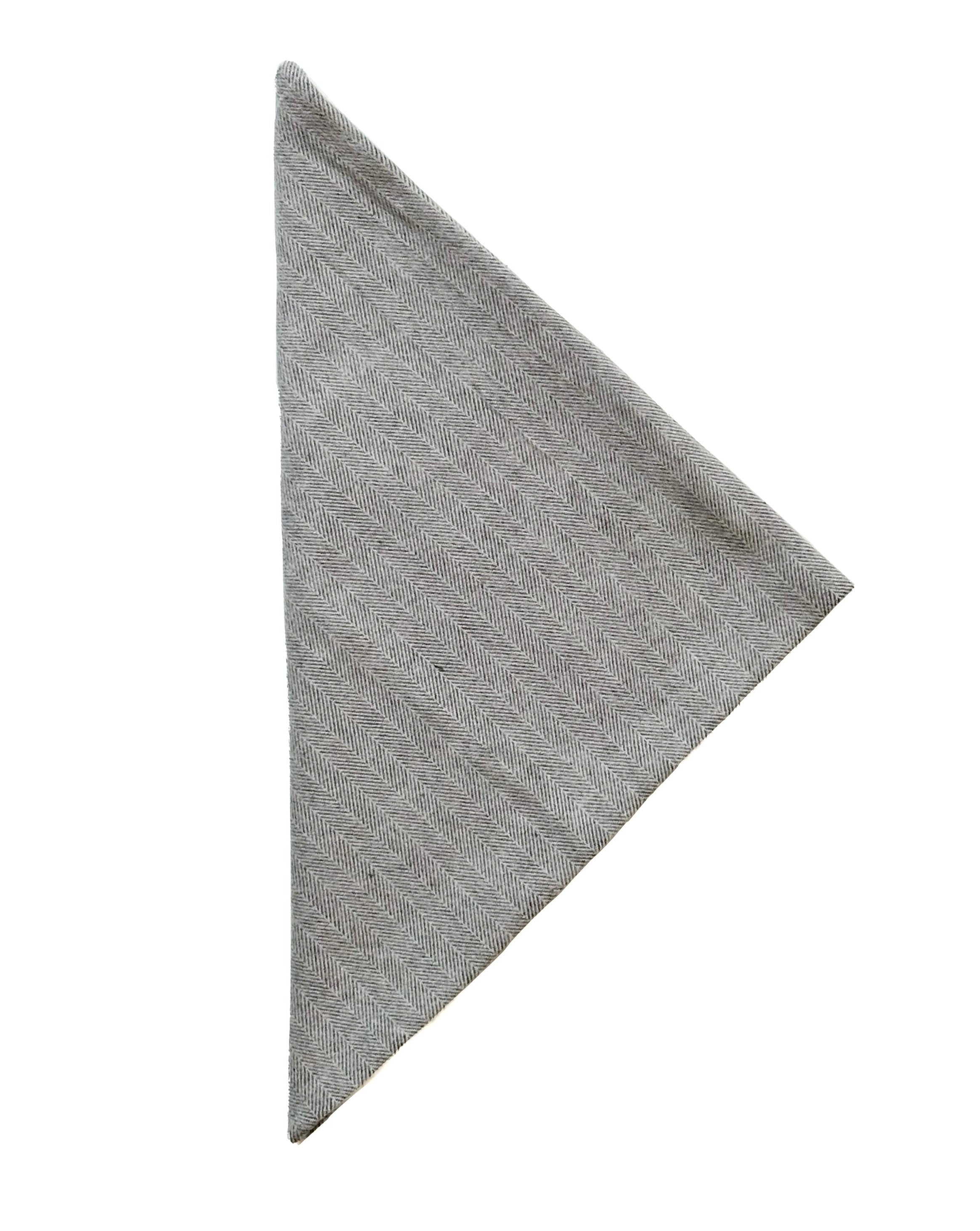 Cowboy Bandana | Light Grey Herringbone