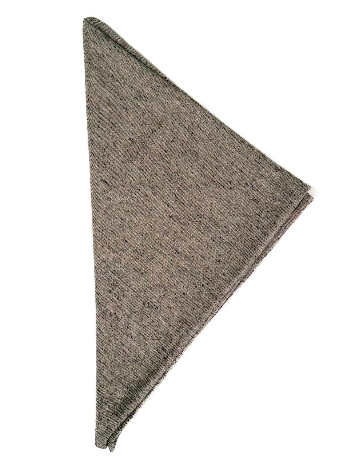 Made in Canada, the Heather Oatmeal Heather Bandana from 18 Waits, a sustainable menswear brand known for vintage-inspired style and rock and roll fashion—an Imogene and Willie alternative focused on quality and character.