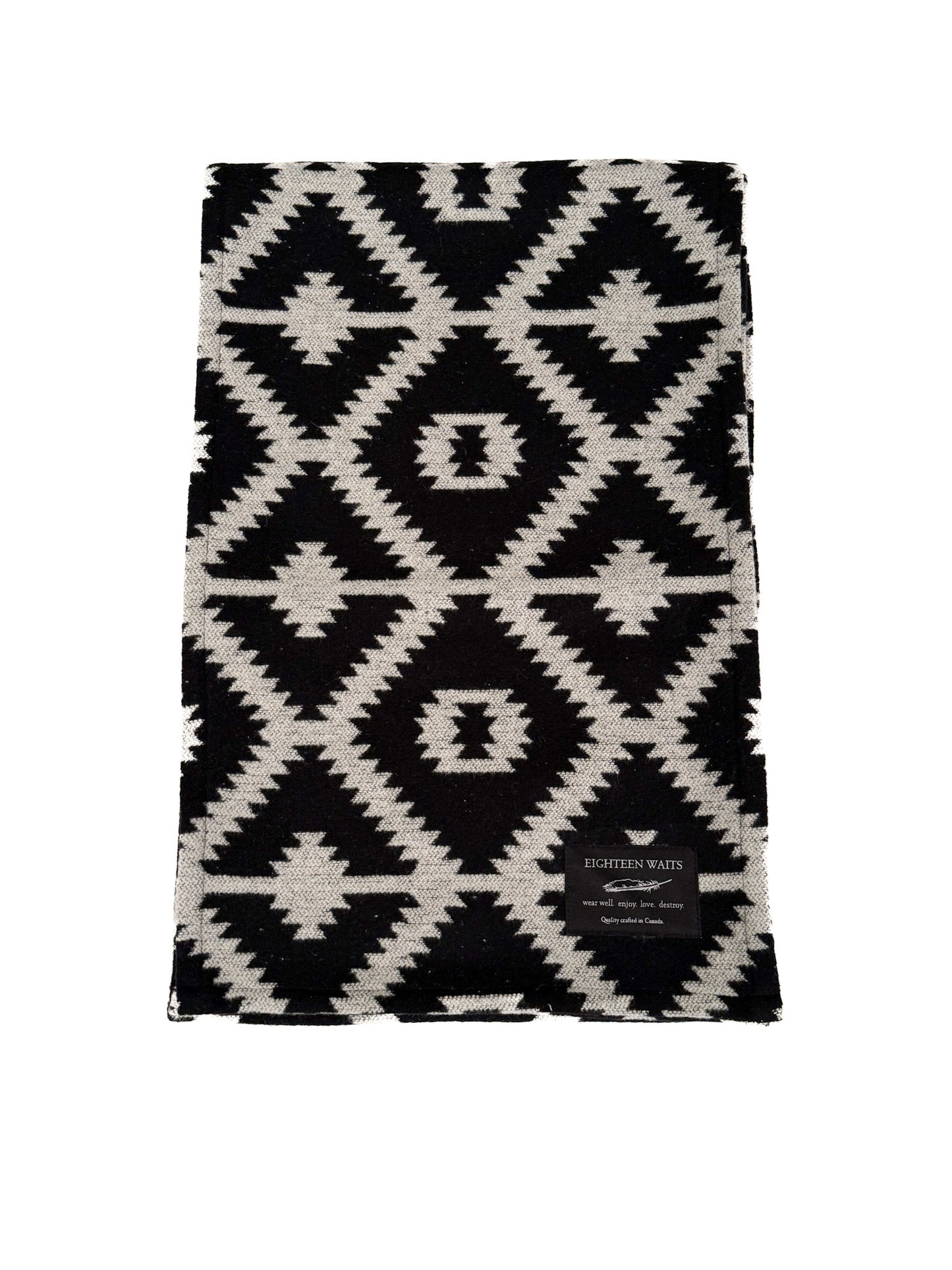 Made in Canada, the Canyon Nights Blanket from 18 Waits, a sustainable menswear brand known for vintage-inspired style and rock and roll fashion—an Imogene and Willie alternative focused on quality and character.