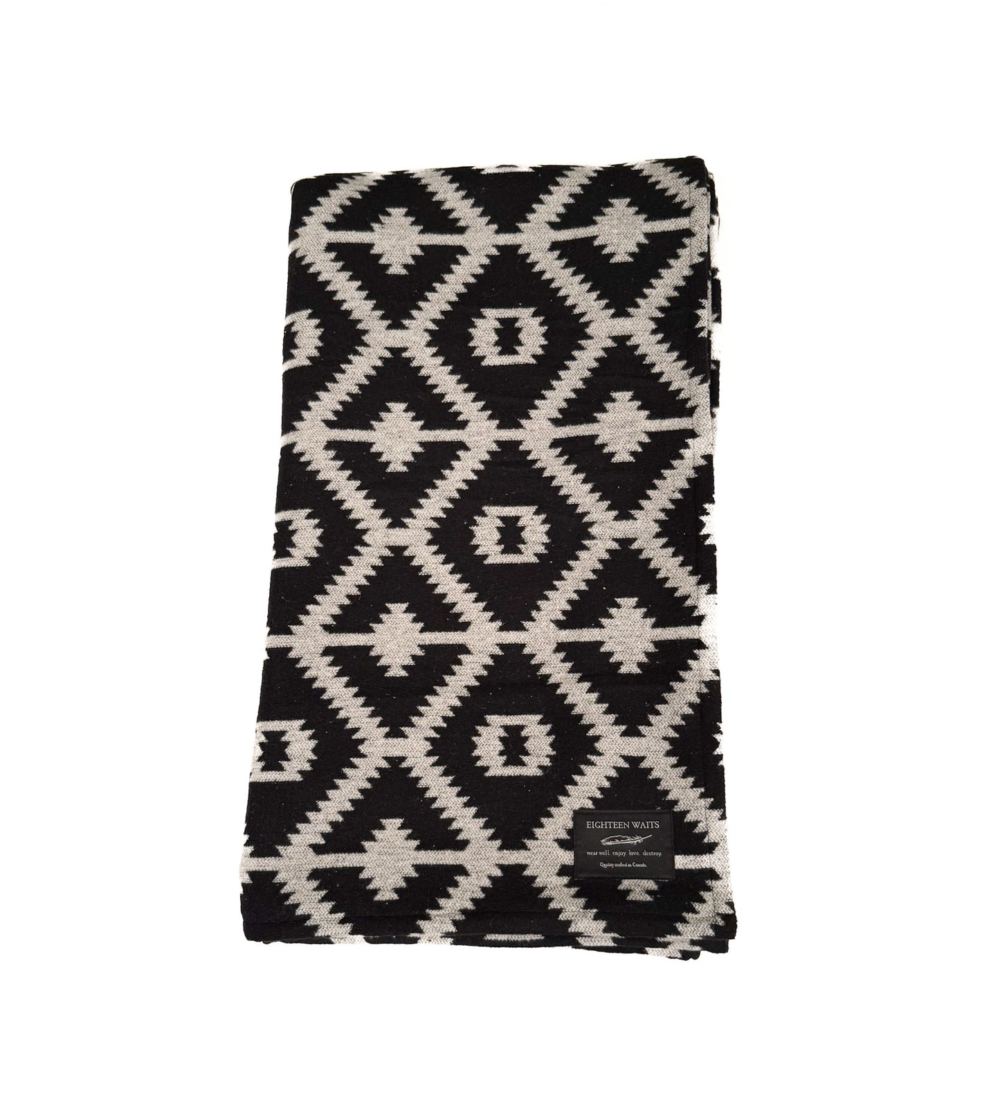 Made in Canada, the Canyon Nights Blanket from 18 Waits, a sustainable menswear brand known for vintage-inspired style and rock and roll fashion—an Imogene and Willie alternative focused on quality and character.