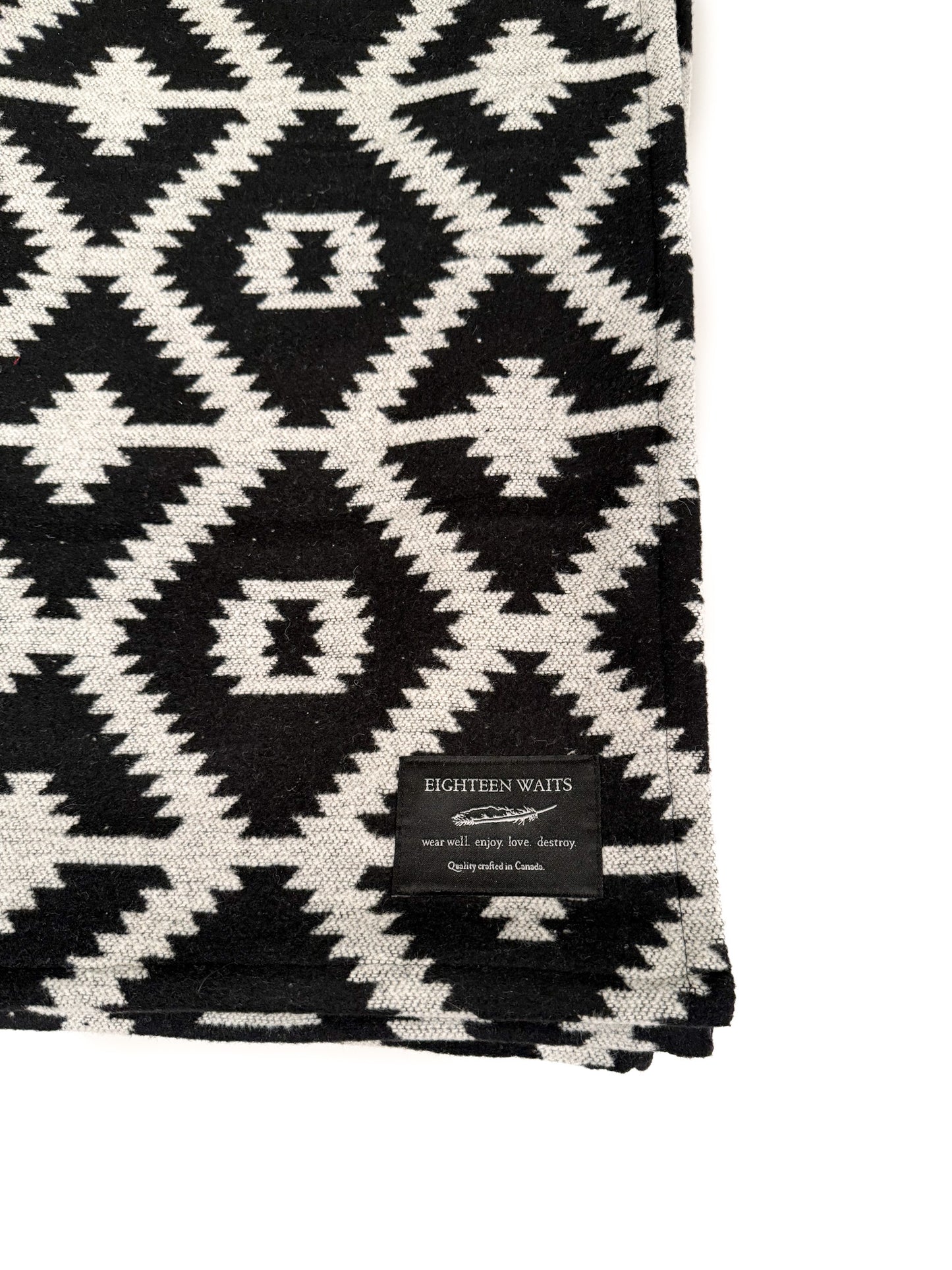 Made in Canada, the Canyon Nights Scarf from 18 Waits, a sustainable menswear brand known for vintage-inspired style and rock and roll fashion—an Imogene and Willie alternative focused on quality and character.