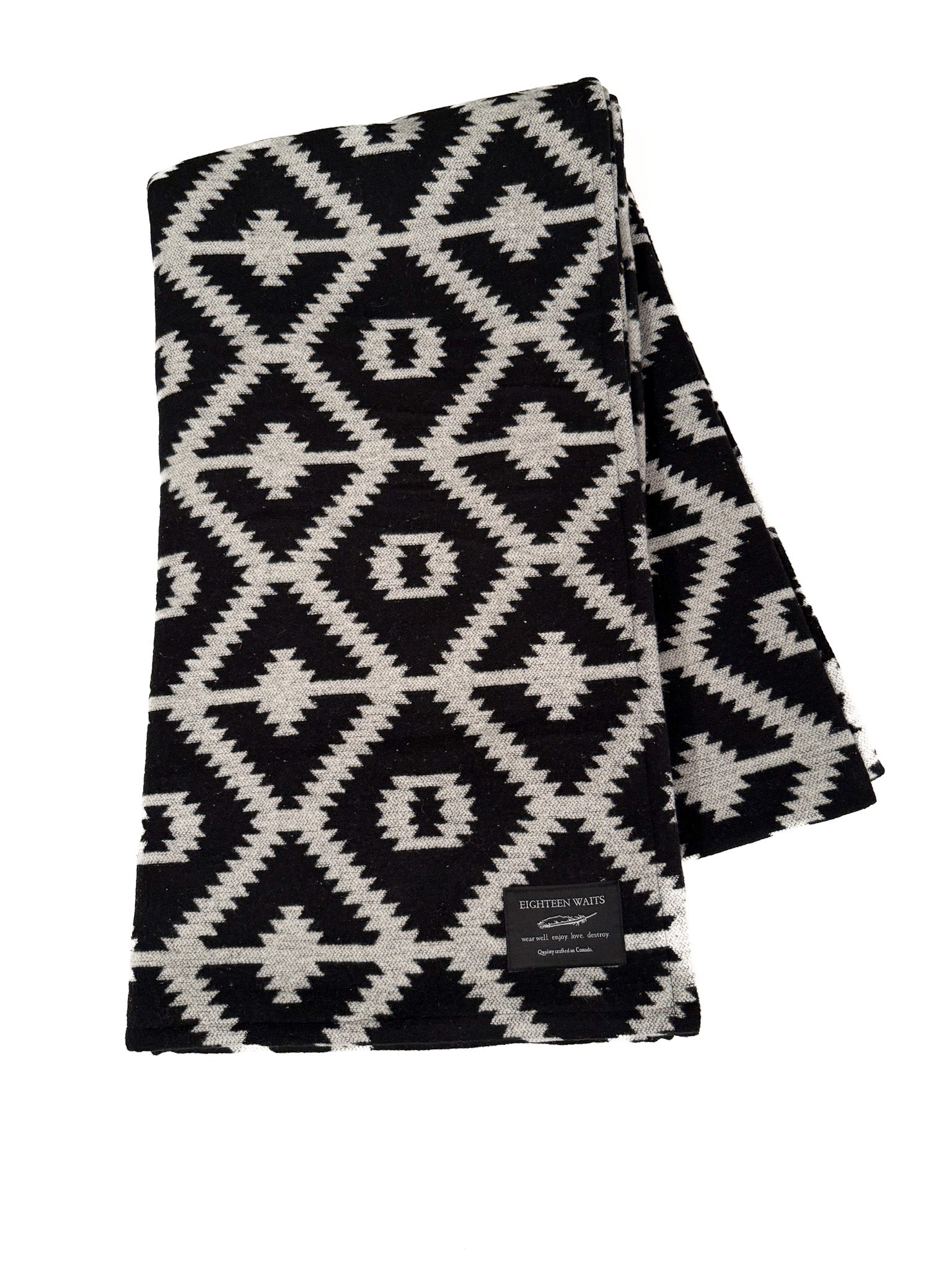 Made in Canada, the Canyon Nights Scarf from 18 Waits, a sustainable menswear brand known for vintage-inspired style and rock and roll fashion—an Imogene and Willie alternative focused on quality and character.
