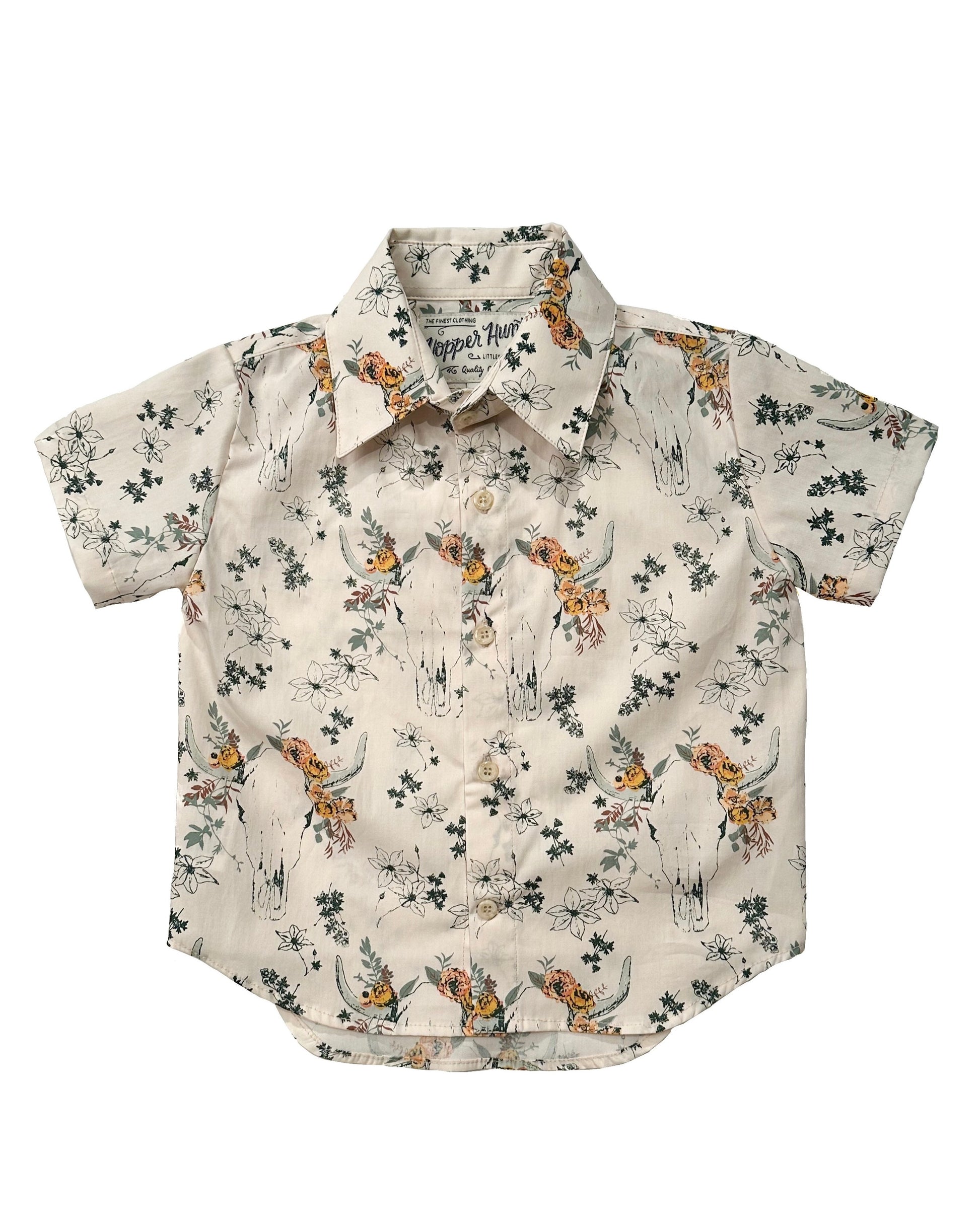 Made in Canada, Kids short sleeve shirt from 18 Waits — a Sustainable Men's clothing brand offering Vintage Inspired menswear and Rock and Roll Fashion. A refined Imogene and Willie alternative for those who value quality and character.