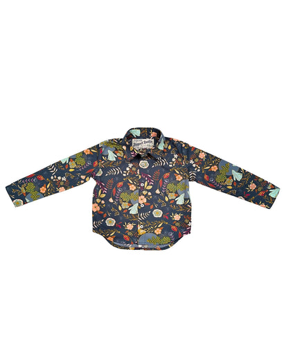 Made in Canada, Kids long sleeve shirt from 18 Waits — a Sustainable Men's clothing brand offering Vintage Inspired menswear and Rock and Roll Fashion. A refined Imogene and Willie alternative for those who value quality and character.