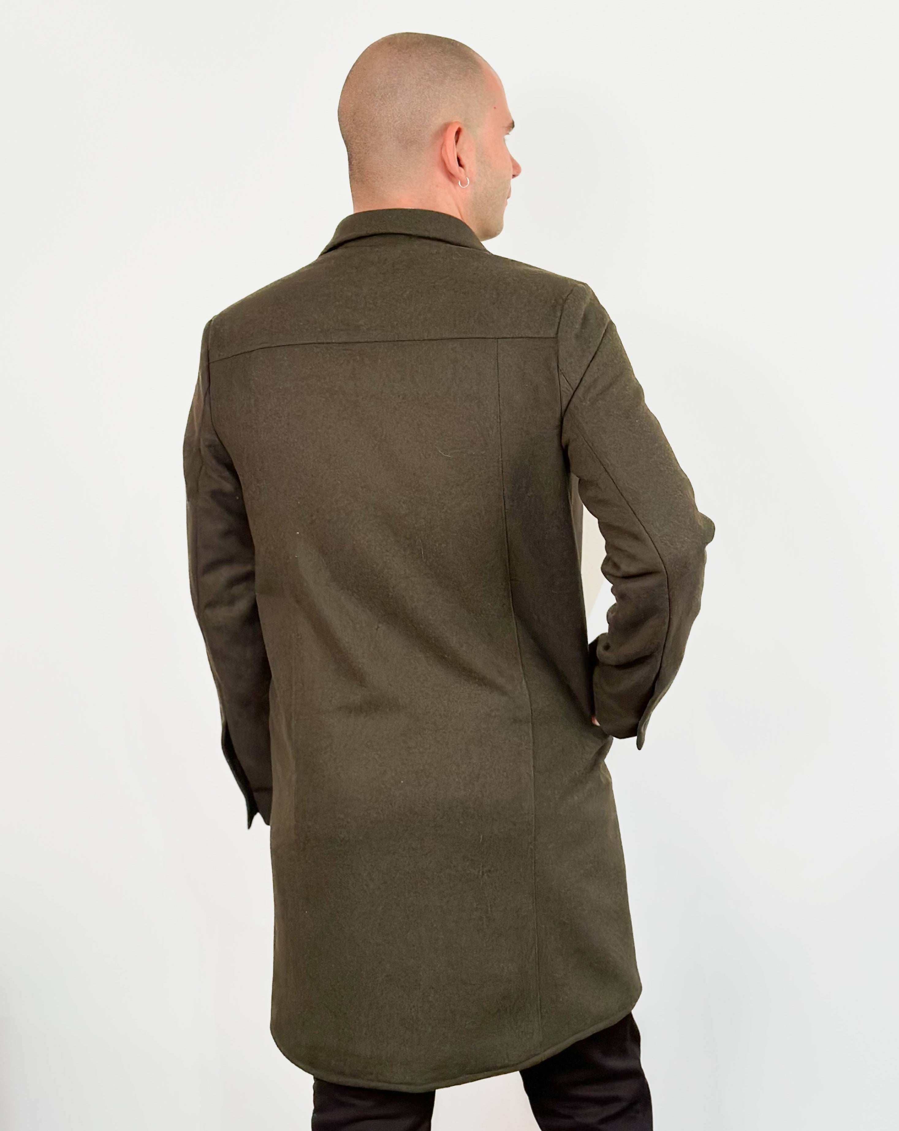 Classic Trench | Olive Green Wool