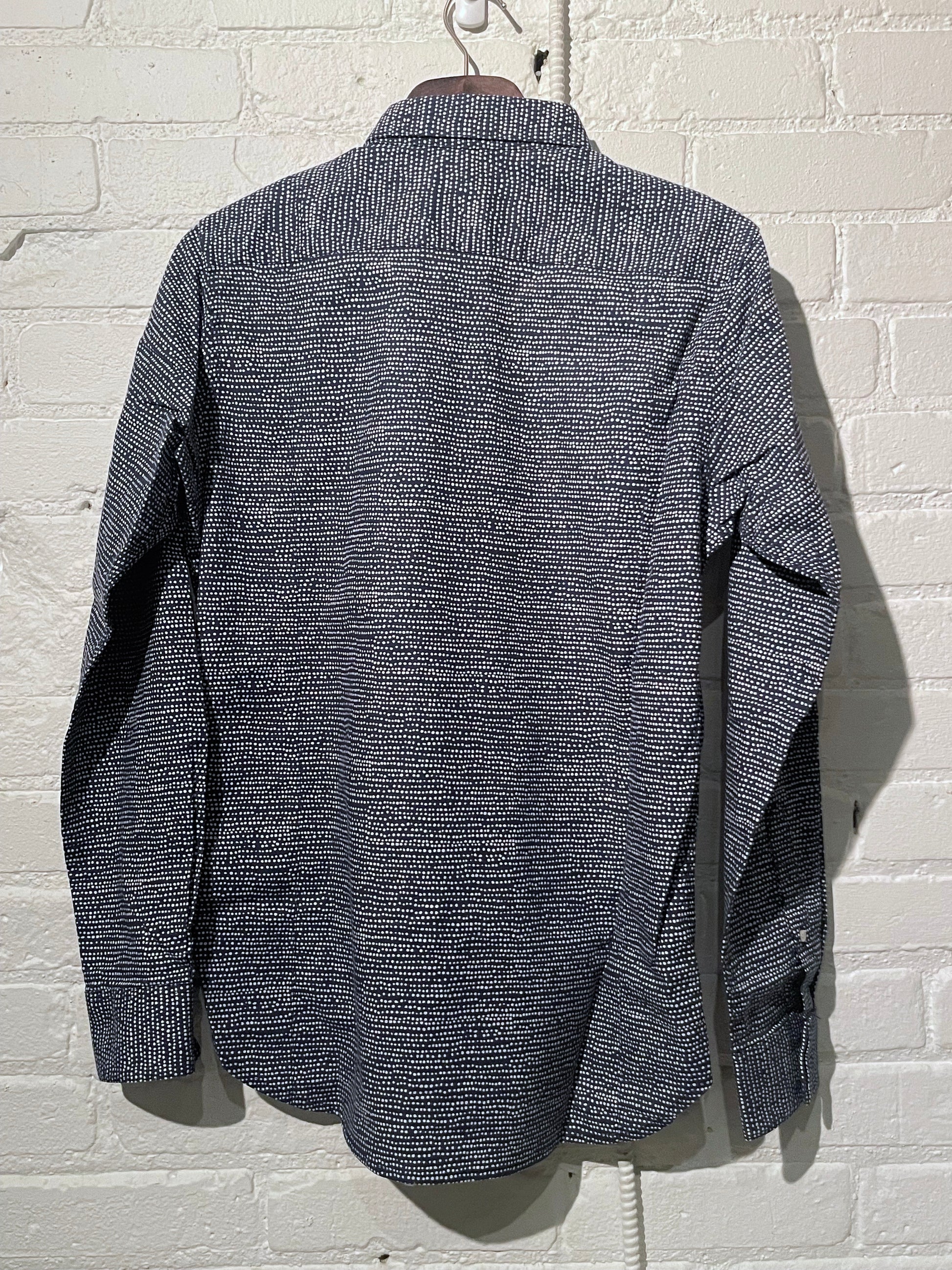 Made in Canada, the Space Dots Vintage Dylan from 18 Waits, a sustainable menswear brand known for vintage-inspired style and rock and roll fashion—an Imogene and Willie alternative focused on quality and character.