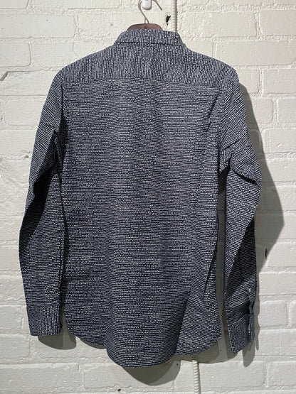 Made in Canada, the Space Dots Vintage Dylan from 18 Waits, a sustainable menswear brand known for vintage-inspired style and rock and roll fashion—an Imogene and Willie alternative focused on quality and character.