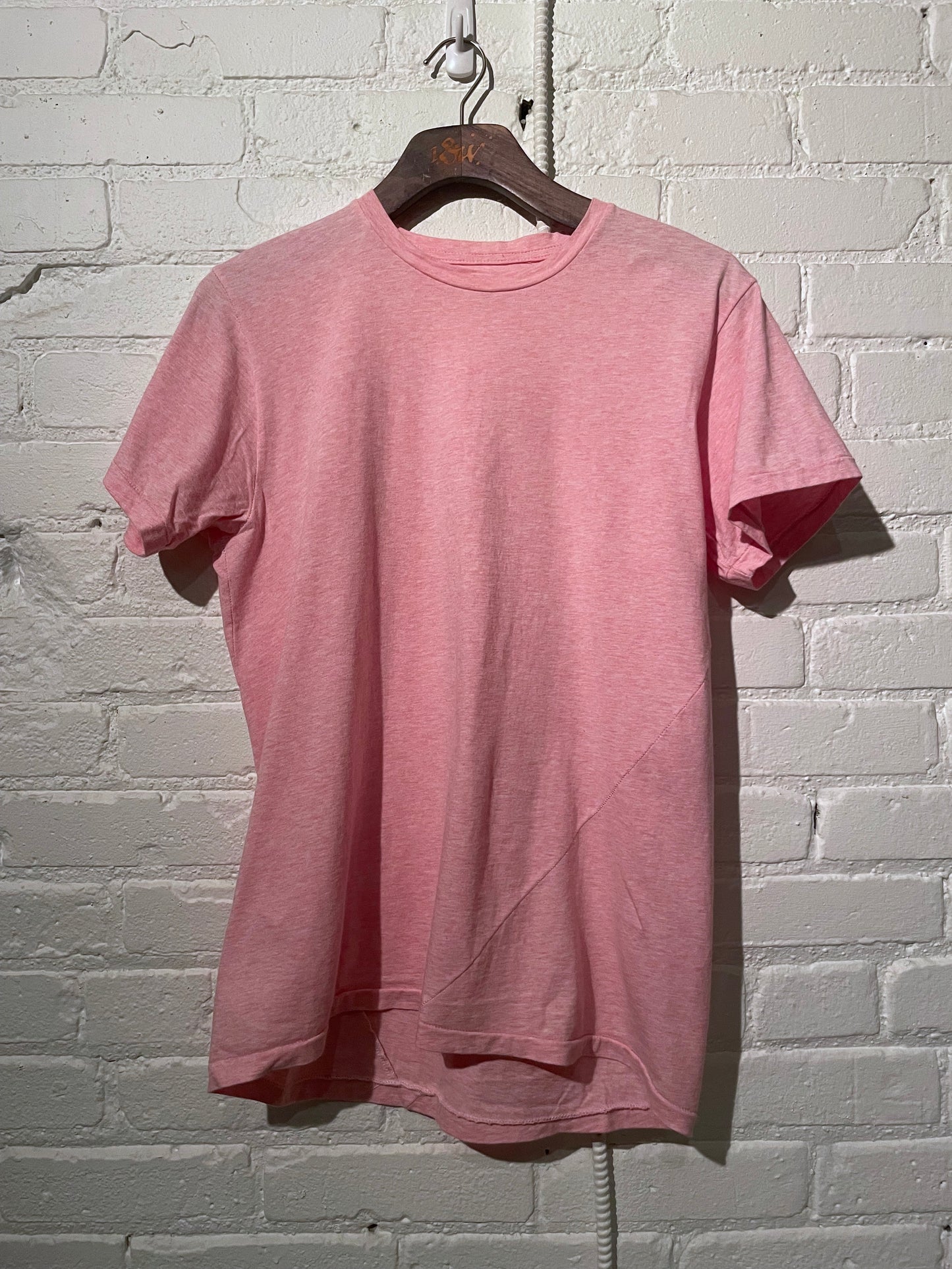 Made in Canada, the Pink Vintage Short Tee from 18 Waits, a sustainable menswear brand known for vintage-inspired style and rock and roll fashion—an Imogene and Willie alternative focused on quality and character.