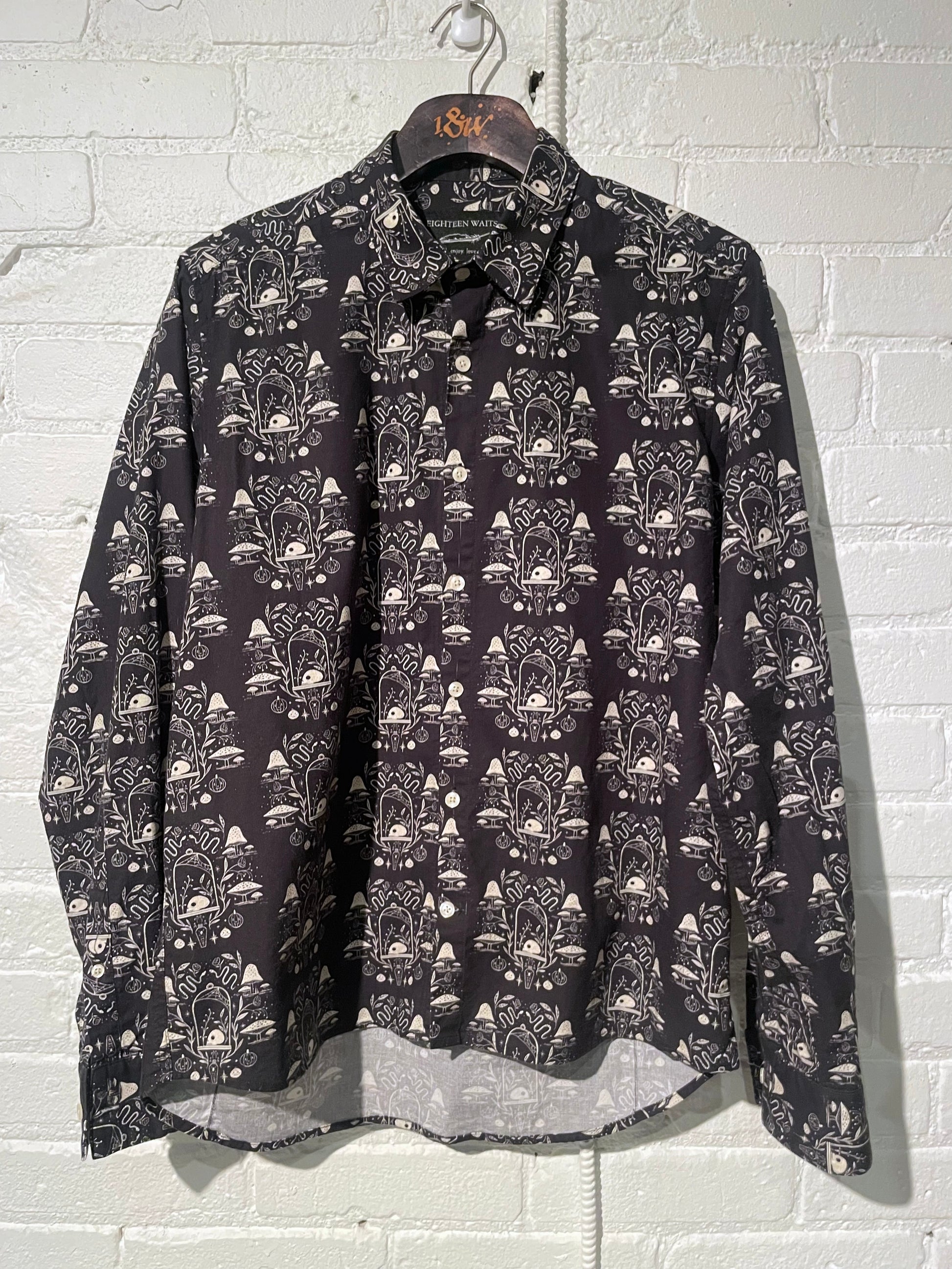 Made in Canada, the Night Skulls Vintage Dylan  from 18 Waits, a sustainable menswear brand known for vintage-inspired style and rock and roll fashion—an Imogene and Willie alternative focused on quality and character.