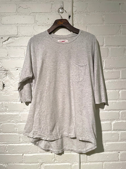 Vintage 3/4 length sleeve | Soft White Grey
