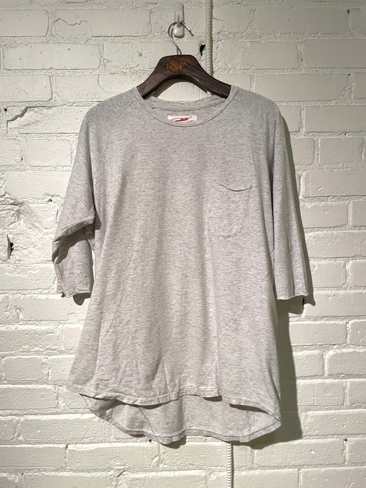 Vintage 3/4 length sleeve | Soft White Grey