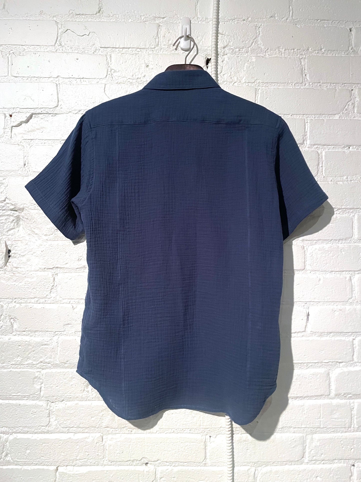 Vintage Short Sleeve Dylan | Navy Double Gauze