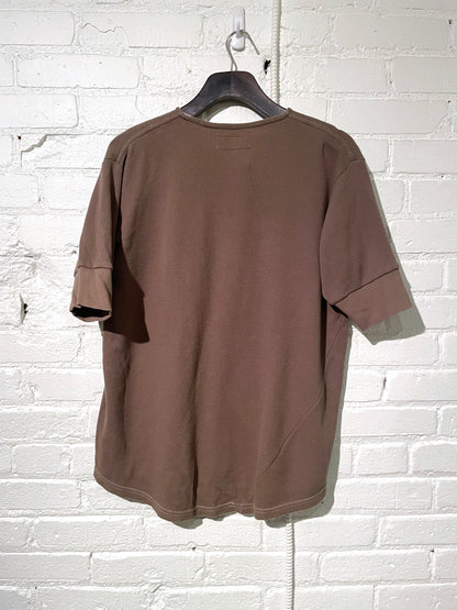 Vintage Hitchhiker Henley | Organic Khaki Micro Waffle