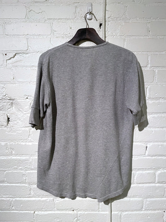 Vintage Hitchhiker Henley | Organic Grey Micro Waffle