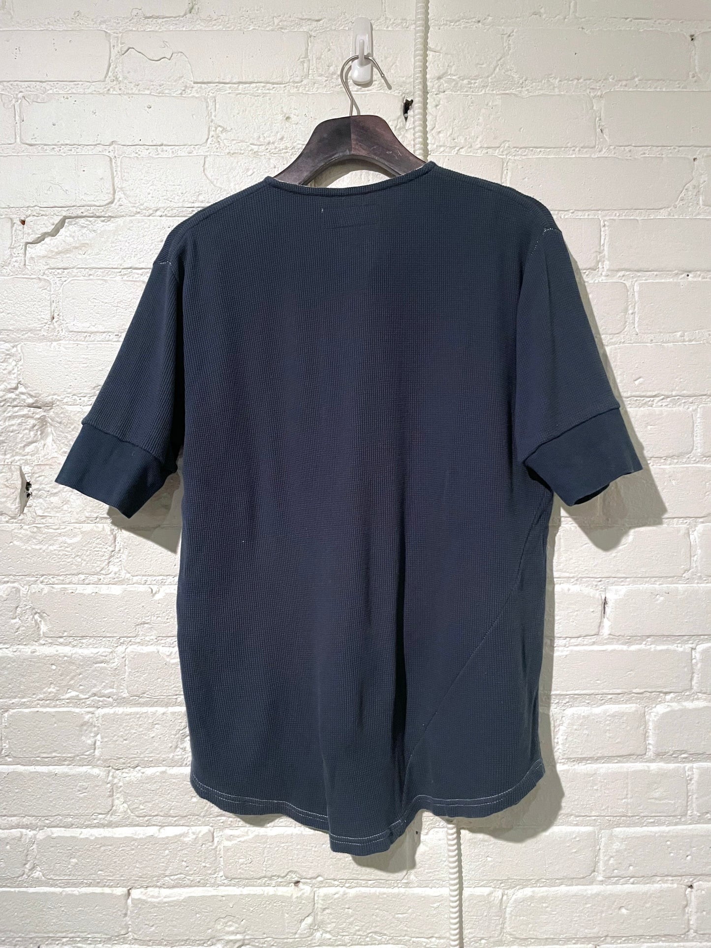 Vintage Hitchhiker Henley | Organic Ultramarine Micro Waffle
