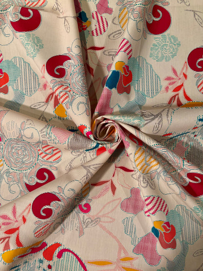 Fabric | Stitched Boho Garden Cotton