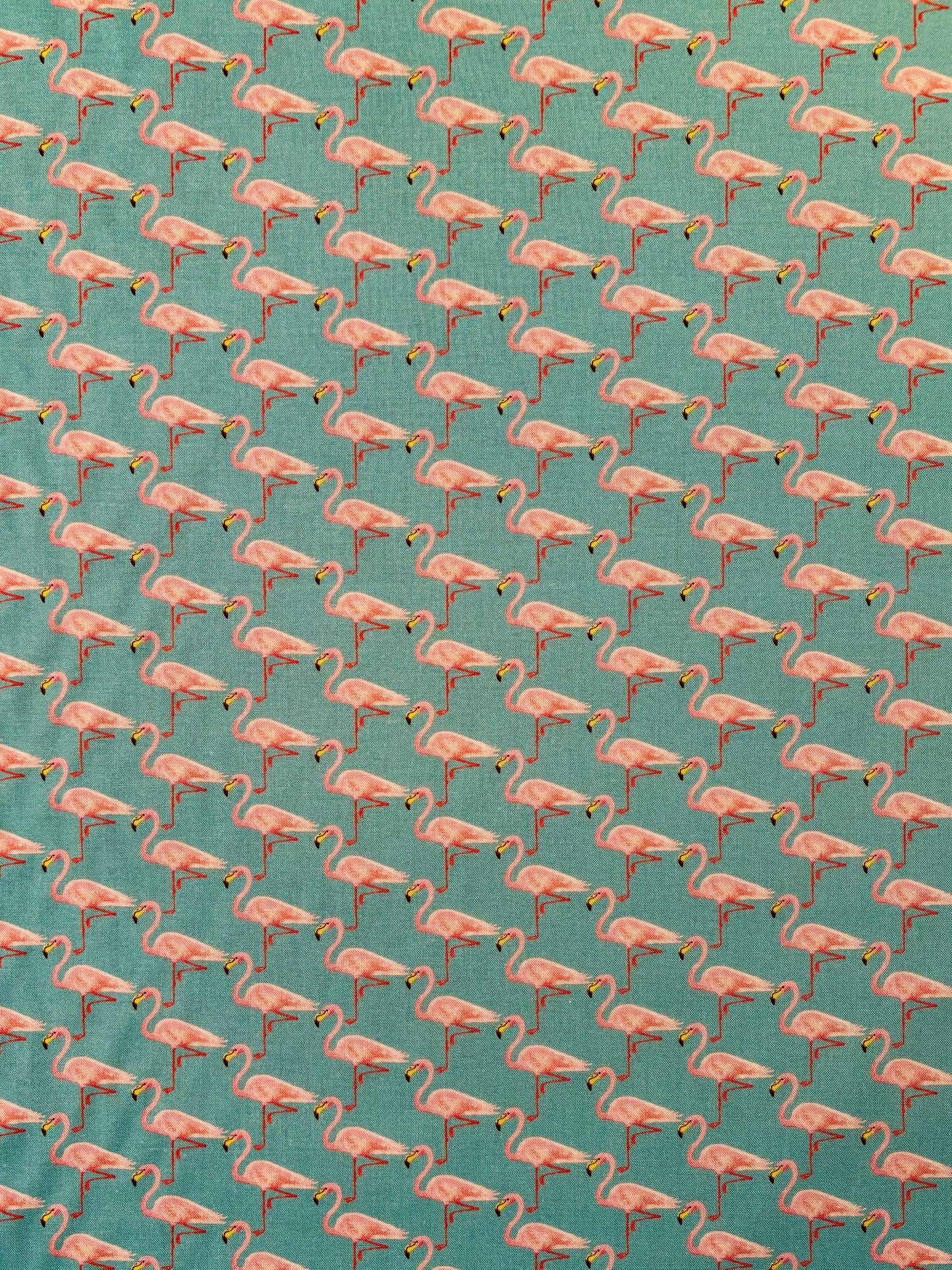Fabric | Teal Flamingos Cotton