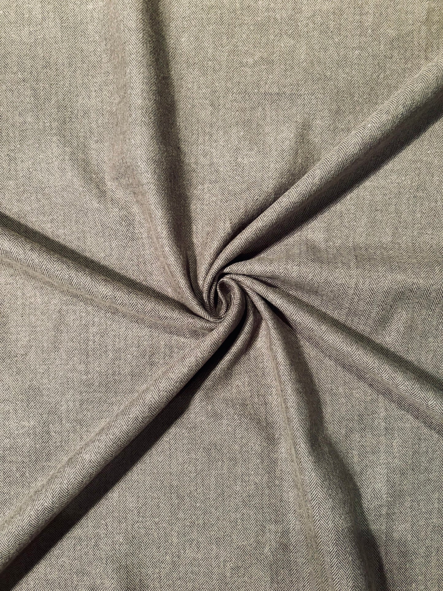 Fabric |  Olive Herringbone Cotton Flannel