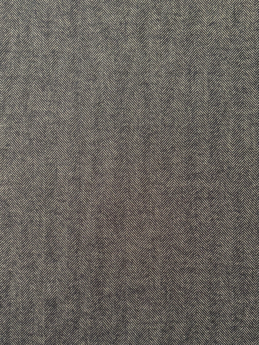 Fabric | Navy/White Herringbone Cotton Flannel