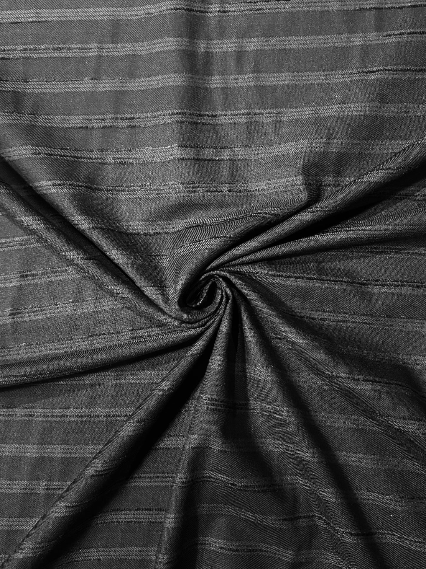 Fabric | Black Texture Stripe Cotton