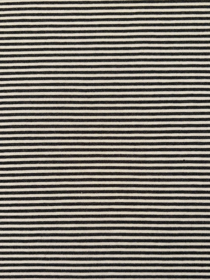 Fabric | Charcoal/White Stripe Jersey Knit