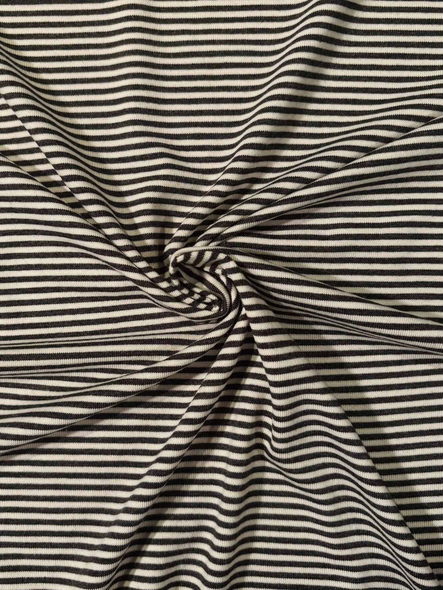 Fabric | Charcoal/White Stripe Jersey Knit