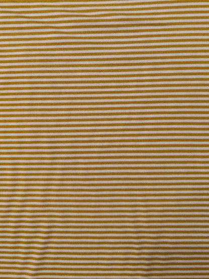 Fabric | Yellow/White Stripe Jersey Knit
