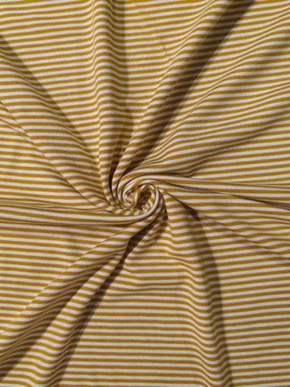 Fabric | Yellow/White Stripe Jersey Knit
