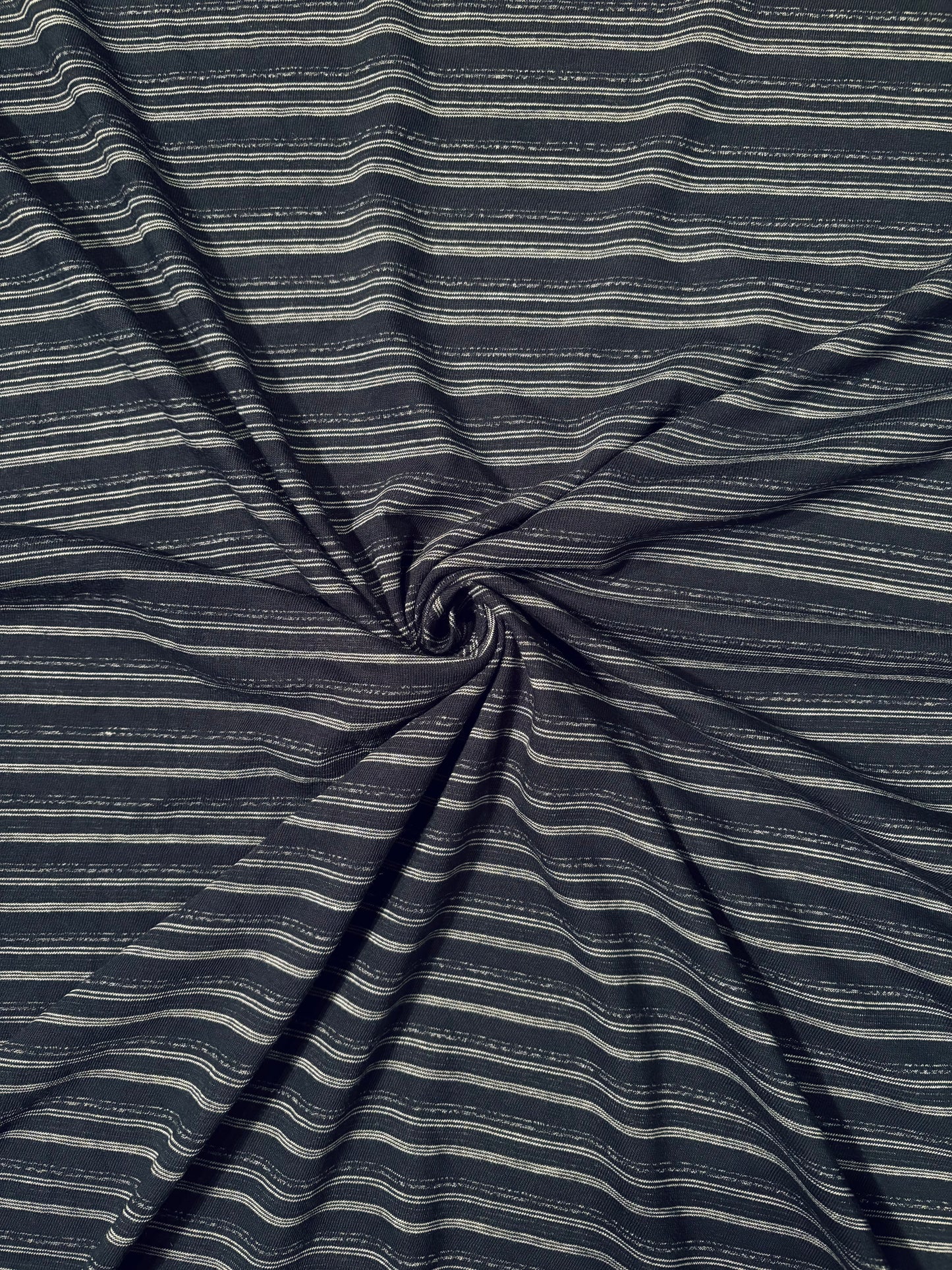 Fabric | Navy and White Stripped Jersey