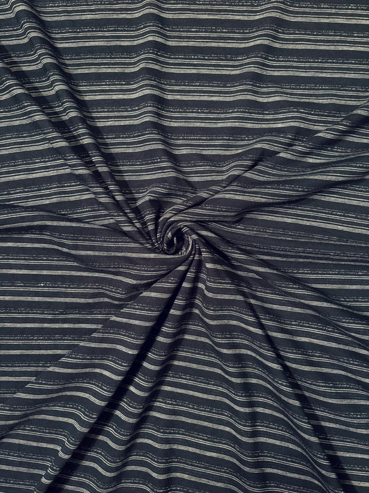 Fabric | Navy and White Stripped Jersey