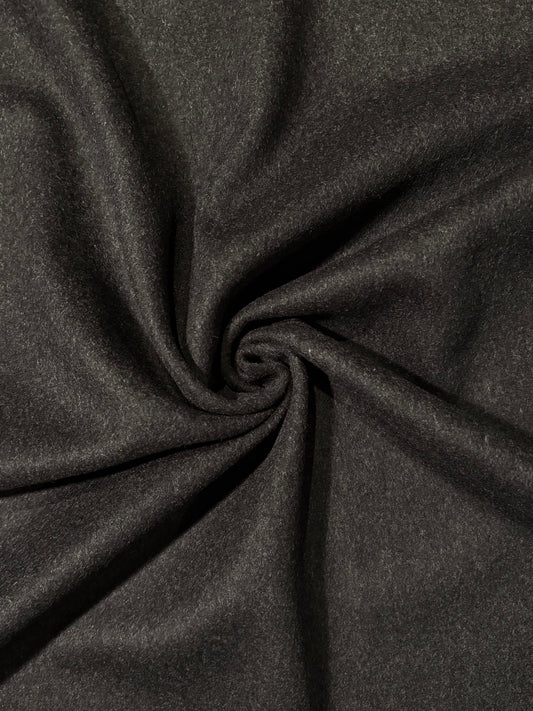 Fabric | Soft Black Wool Coating