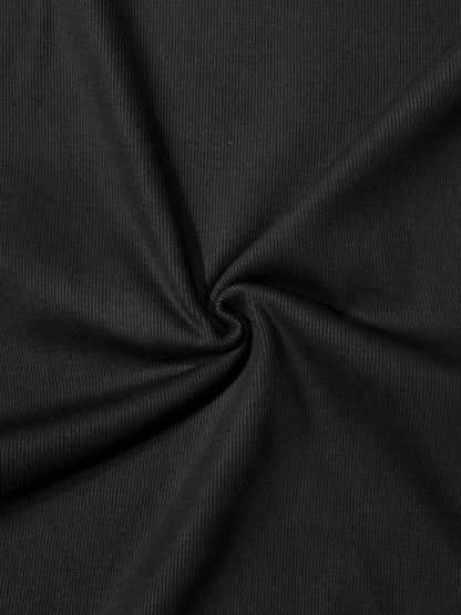 Fabric | Ultra Black Heavy Rib Knit