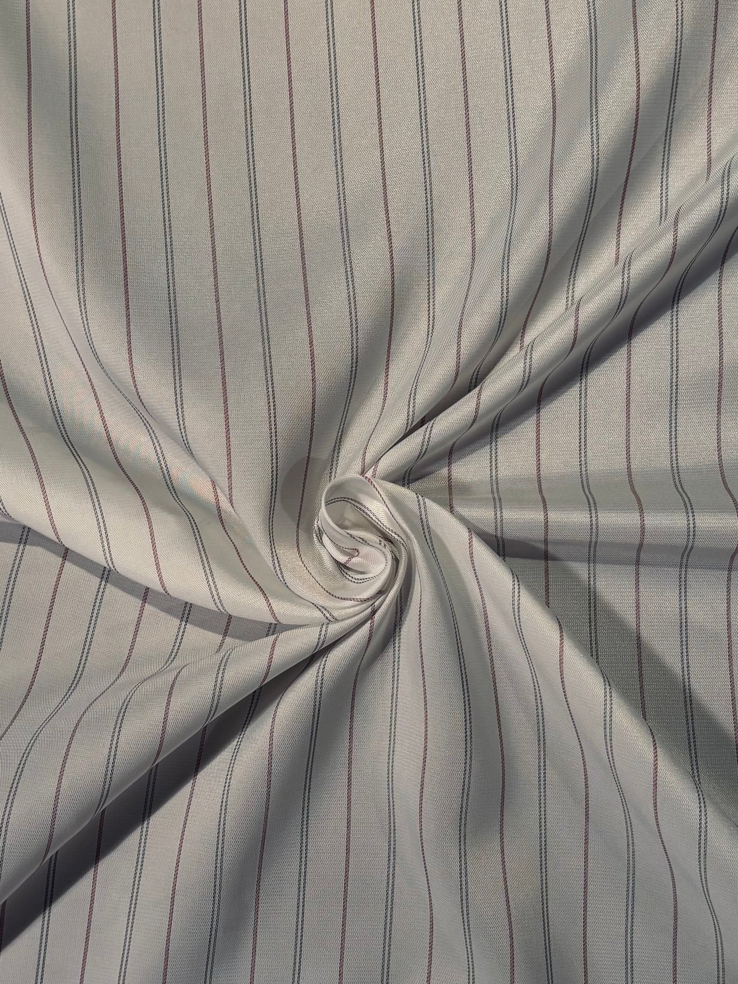 Fabric | White Pinstripe Acetate Lining