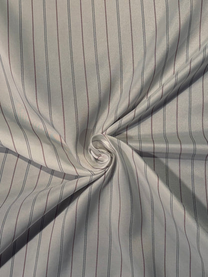Fabric | White Pinstripe Acetate Lining