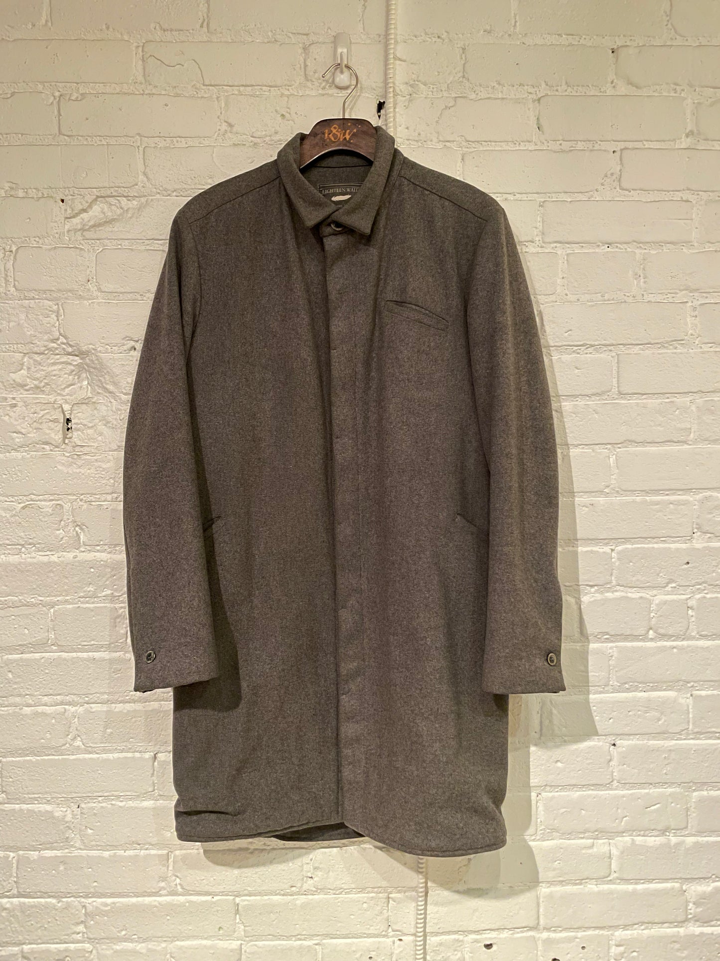 Vintage Classic Trench | Light Grey Wool