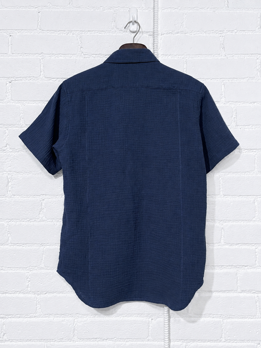 Vintage Short Sleeve Dylan | Navy Double Gauze