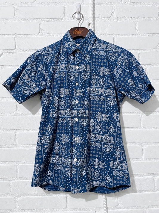 Vintage Short Sleeve Dylan | Indigo Paisley