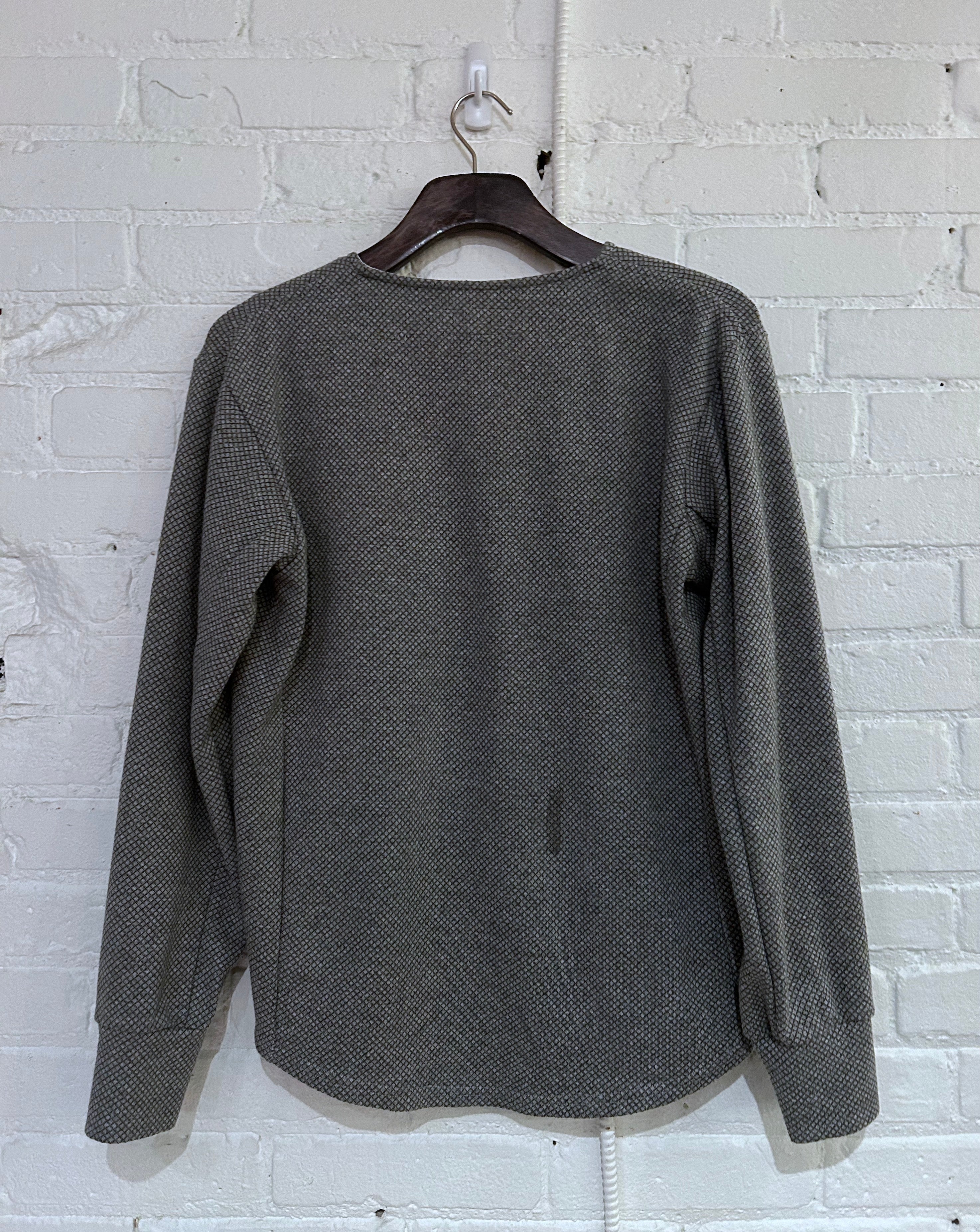 Vintage Henley | Grey Diamond | Fleece