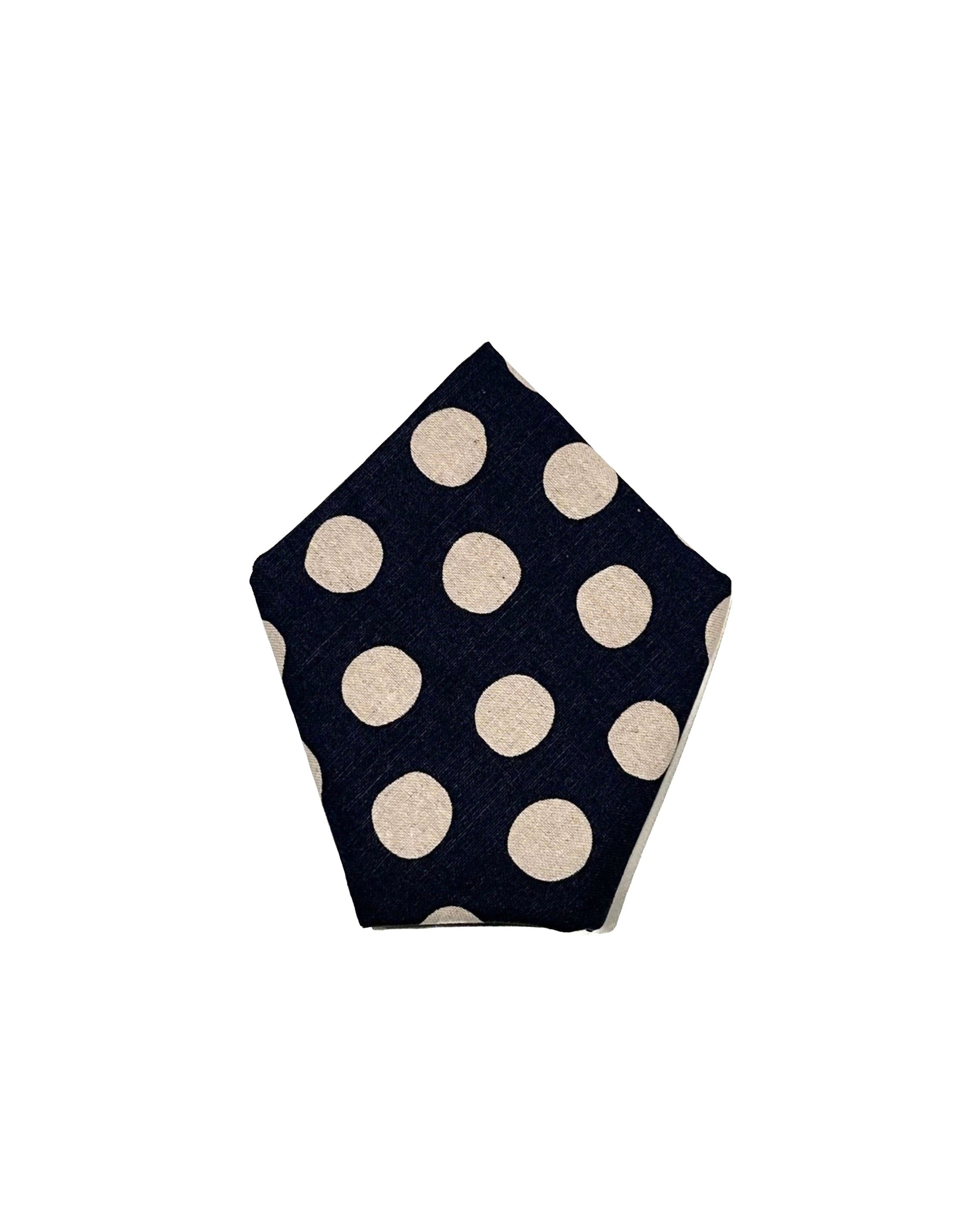 Pocket Square | Tipsy Linen Dots - Navy