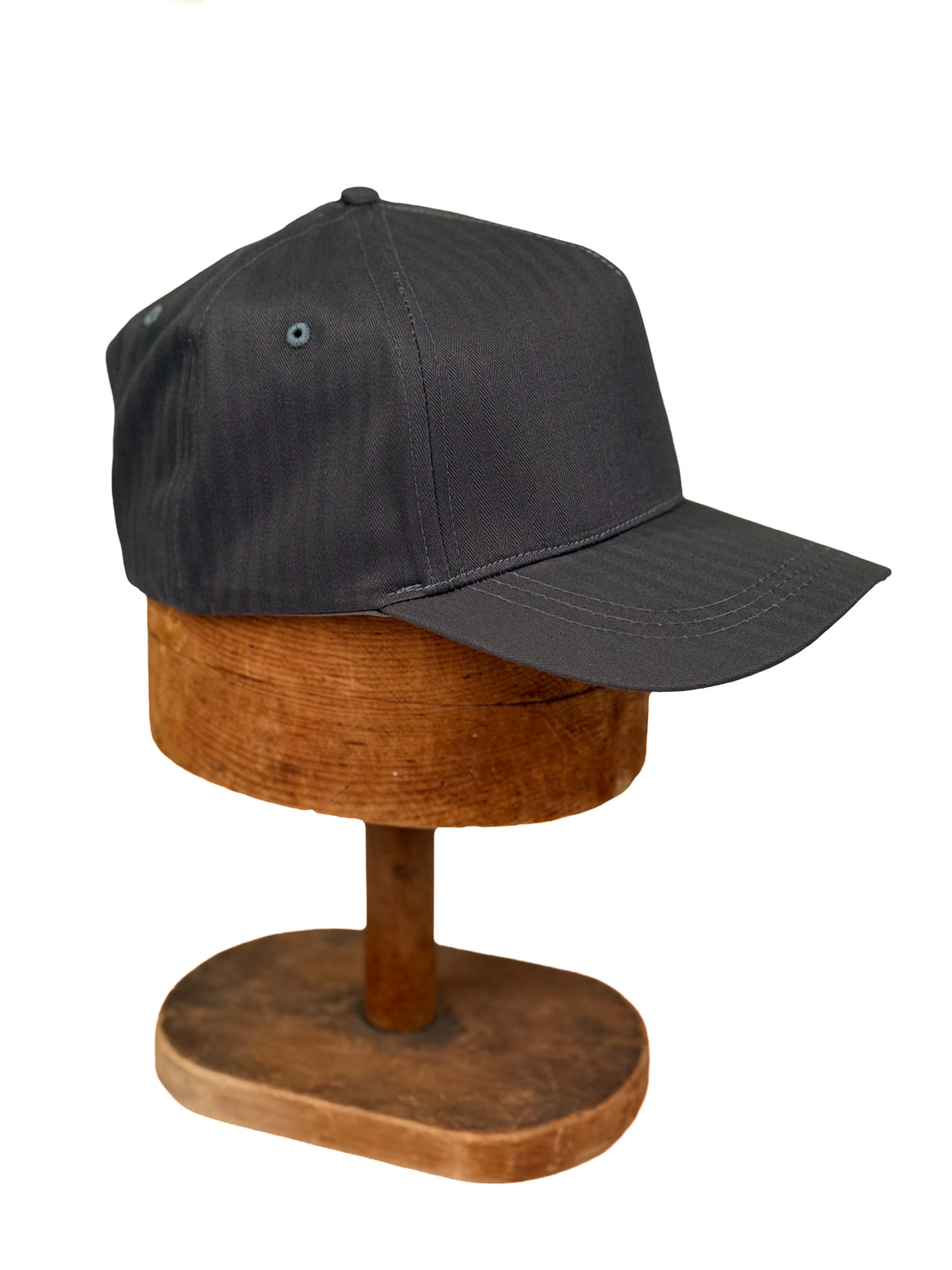 Snapback Baseball Cap | Olive Herringbone