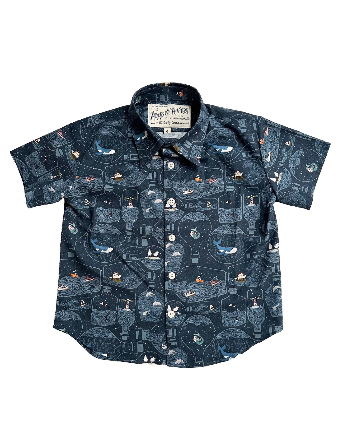 Made in Canada, Kids short sleeve shirt from 18 Waits — a Sustainable Men's clothing brand offering Vintage Inspired menswear and Rock and Roll Fashion. A refined Imogene and Willie alternative for those who value quality and character.