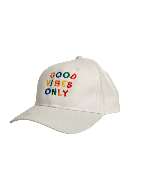 Camp Cap | Good Vibes Only on White | Hopper Hunter