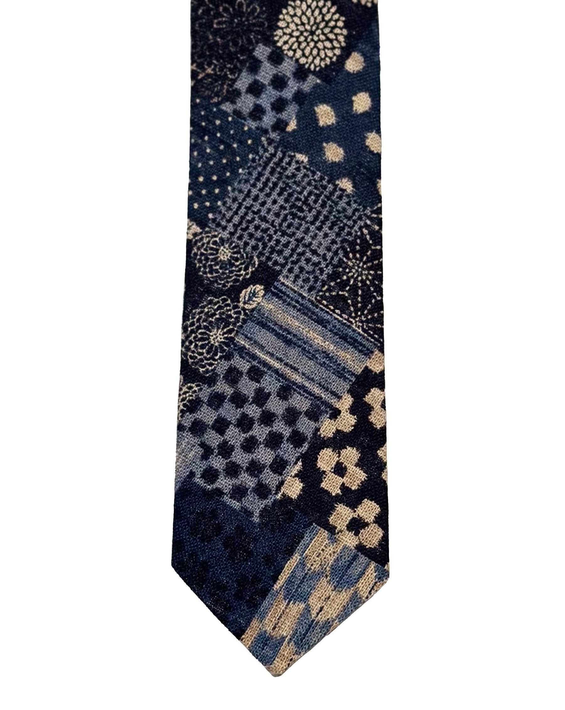 The Tie | Indigo Patchwork