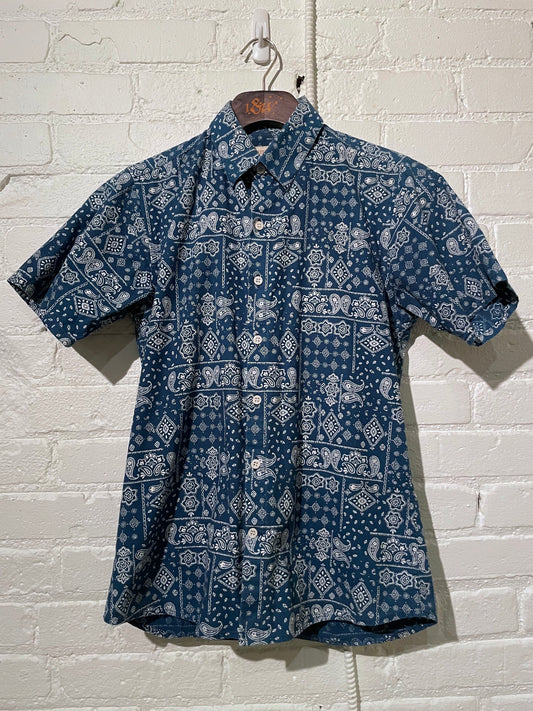 Vintage Short Sleeve Dylan | Indigo Paisley