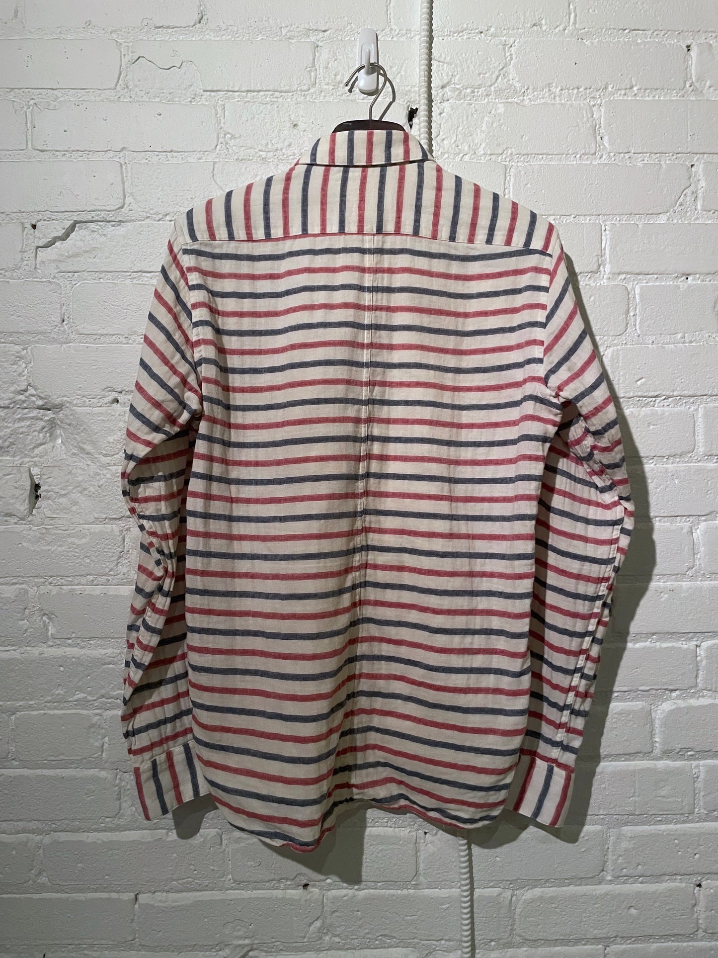 Vintage Long Sleeve Pullover | Red and Blue Stripe