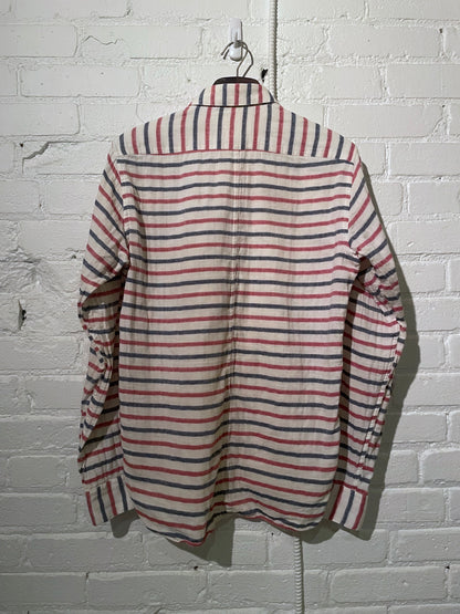 Vintage Long Sleeve Pullover | Red and Blue Stripe