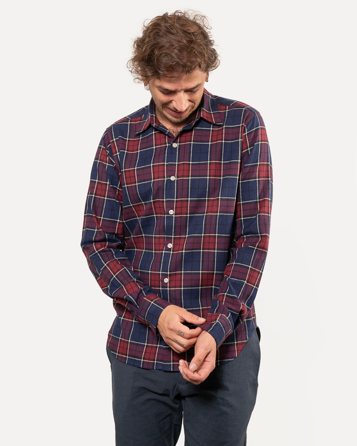 Long Sleeve Dylan | Cabin Plaid - Midnight